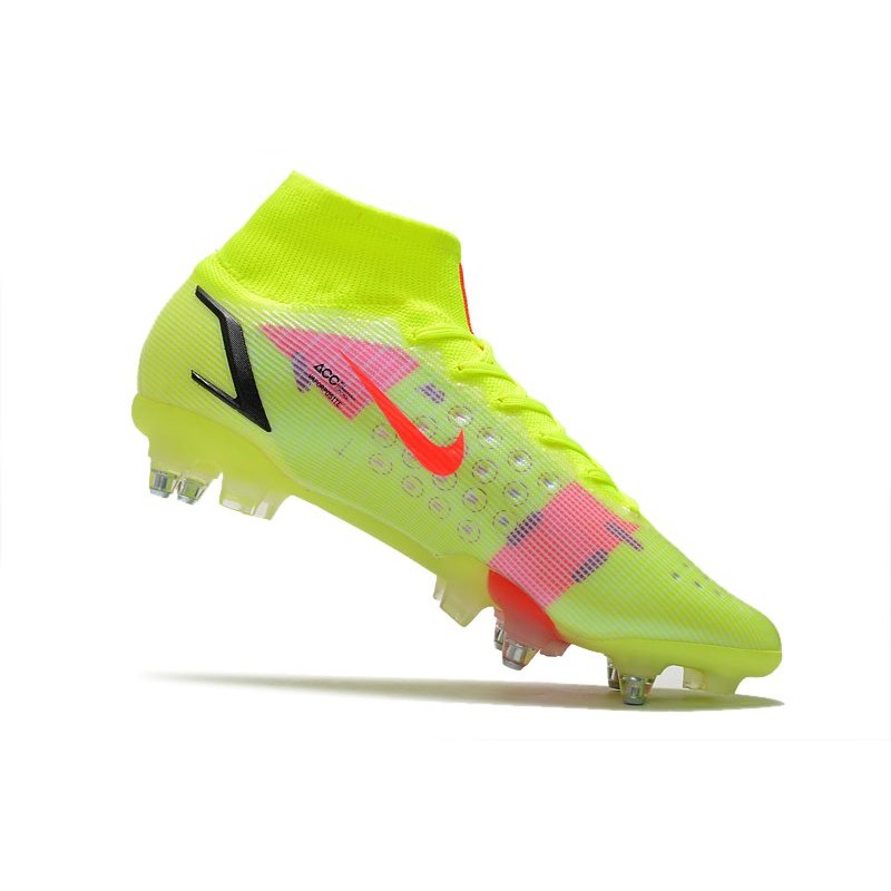 Nike Mercurial Superfly Elite SG PRO AC Volt Černá Bright Crimson